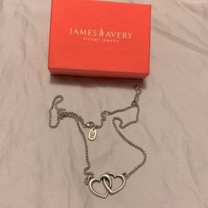 James Avery Double Heart Linked Necklace Retails $160
